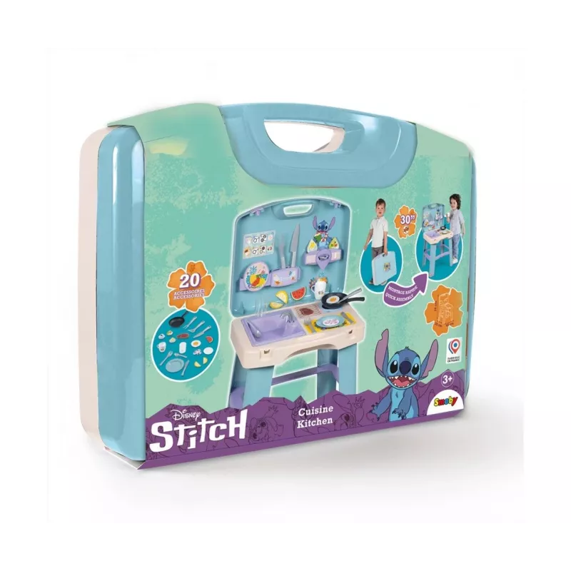 Mänguköök SMOBY Stitch Kitchen 7600311909 koos tarvikutega – laste rollimänguköögi komplekt