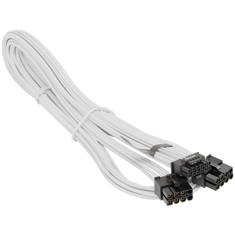 Seasonic 12VHPWR PCIe adapterkaabel - (valge, 0,75 meetrit)(SS2X8P-12VHPWR-600/Valge)