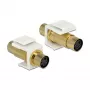 Keystone moodul DELOCK 86338 — Mini-DIN 4 Mini-DIN 4-le, valge, 22×40×15 mm