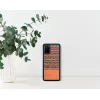 man and wood telefonikohver Samsung Galaxy S20+ jaoks — pruun ruudumuster musta äärisega