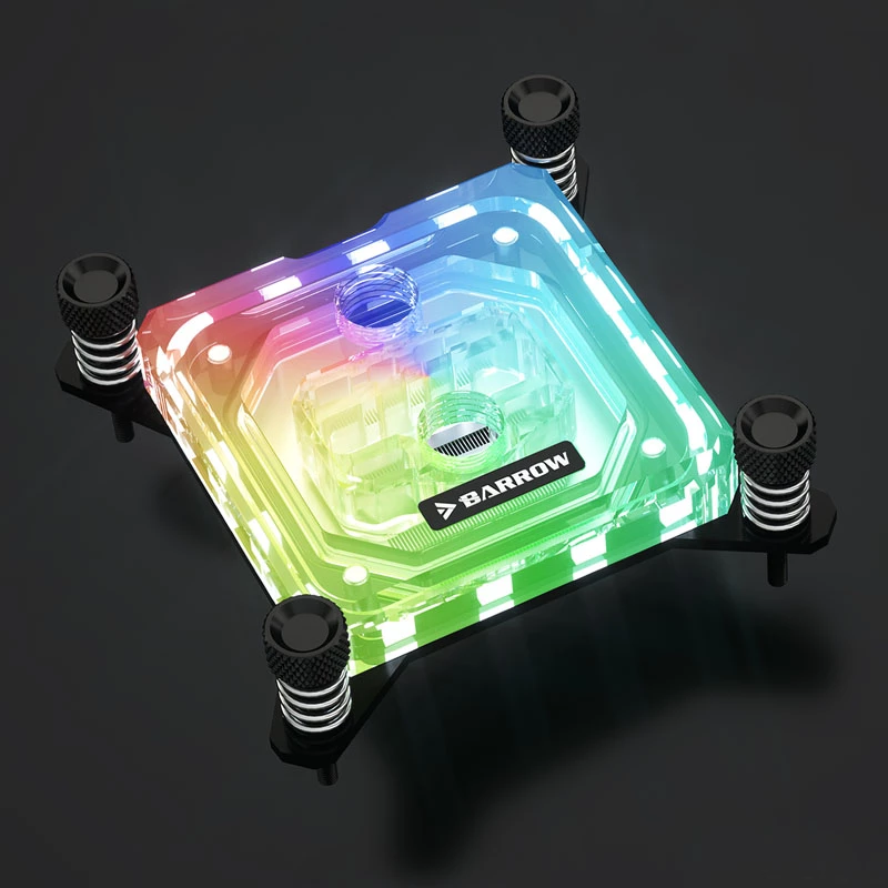 Vesiblokk Barrow LTYK3-04I Must Acrylic RGB protsessori jahutamiseks, akrüülpealispind, RGB-valgustus