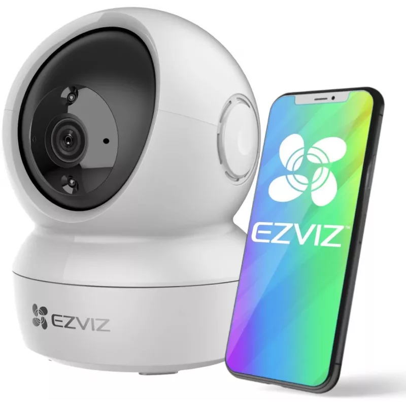 IP-turvakaamera EZVIZ H6c 1920 x 1080, sisetingimustesse, sfääriline, Wi‑Fi ja Ethernet, 4 mm objektiiv, 360° vaade, microSD kuni 256 GB