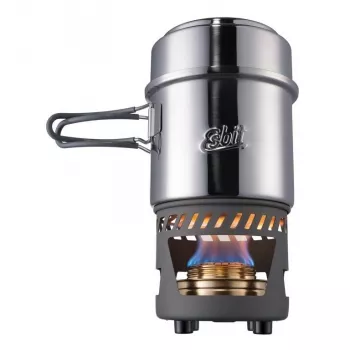 ESBIT Cookset w. alc. burner, jar, roostevaba teras