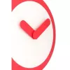 NeXtime klok 2615ro Focus, Ø25 cm, seinale, valge/punane