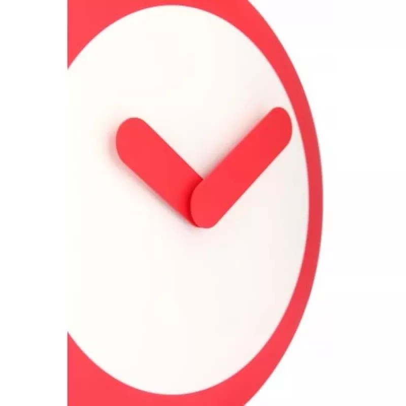 NeXtime klok 2615ro Focus, Ø25 cm, seinale, valge/punane