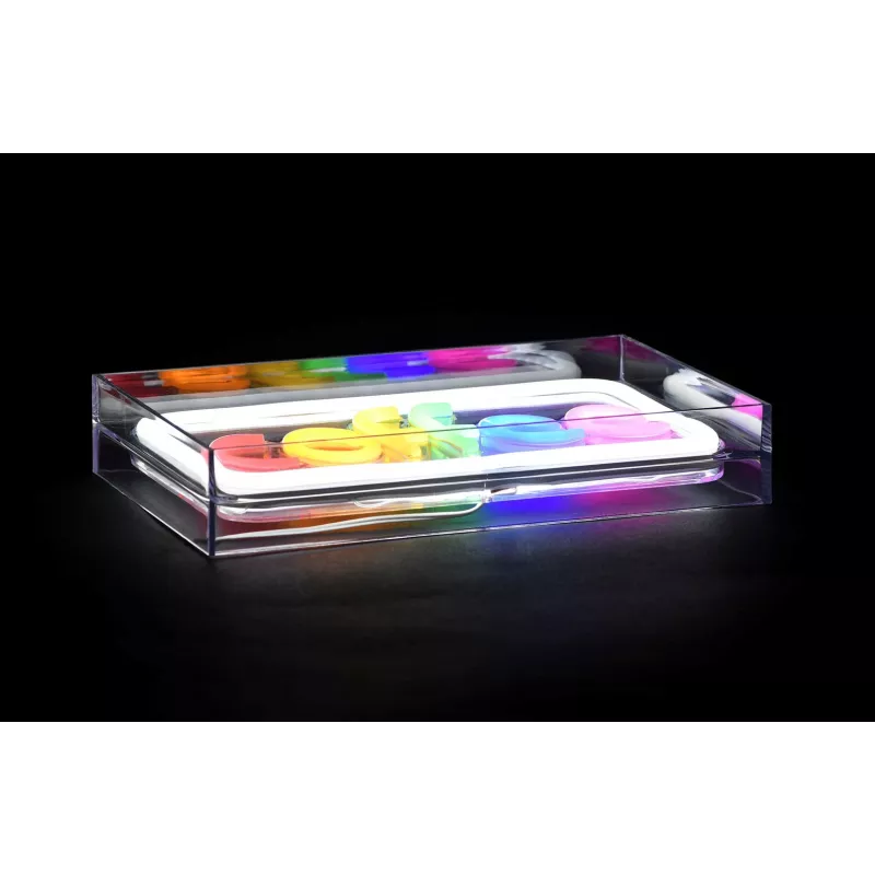 Neoon-LED-silt ActiveJet AJE-NEON COFFEE, mitmevärviline, USB 5V, pinnapaigaldus, AS-plastist raam