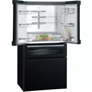 Siemens KF96RSBEA külmik-sügavkülmik, eraldiseisev, 572 L, must