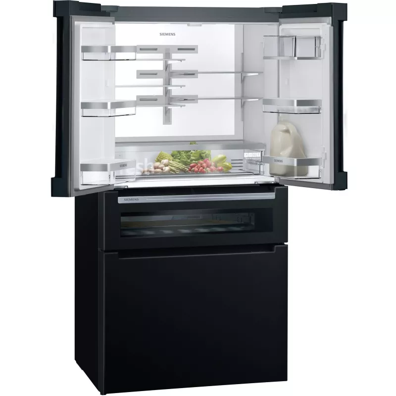 Siemens KF96RSBEA külmik-sügavkülmik, eraldiseisev, 572 L, must