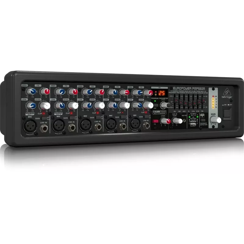 Behringer PMP550M helipult 5 kanalit 20–20000 Hz Must