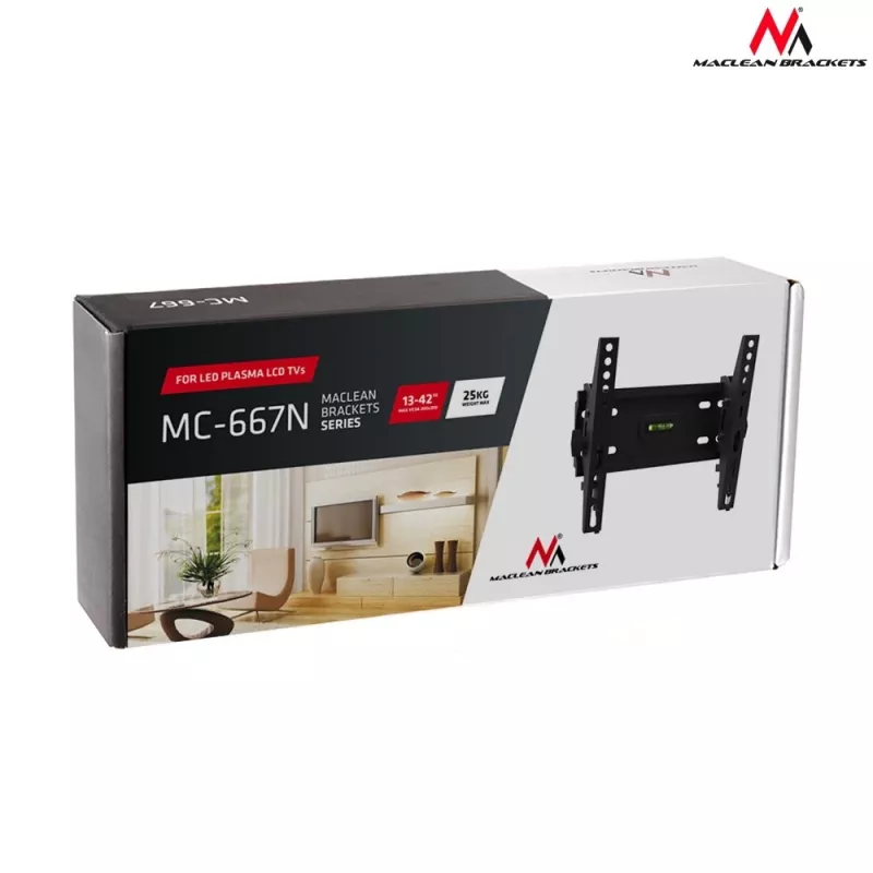 Maclean MC-667 TV-kinnitus 106,7 cm (42) Must
