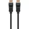 DisplayPort 2.1 kaabel, sertifitseeritud, 16K @ 60 Hz, 80 Gbit/s (must, 1 meeter, VESA sertifikaat)