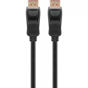 DisplayPort 2.1 kaabel, sertifitseeritud, 16K @ 60 Hz, 80 Gbit/s (must, 1 meeter, VESA sertifikaat)