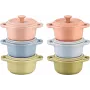 Komplekt 6x Mini Cocotte ümmargune 10 cm, mitmevärviline