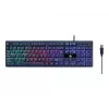 Mänguklaviatuur hiirega GEMBIRD GGS-UMGL4-02 — täissuuruses USB QWERTY USA inglise, must, LED-taustvalgustus