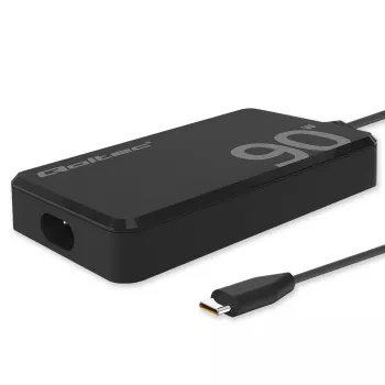 Qoltec 90W GaN Super Fast SLIM seinadapter | XP | 5-20V | 4,5A | USB-C 3.1 | sülearvuti | MacBook | nutitelefon | + kaabel