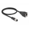DeLOCK M12 adapterkaabel D-kodeeringuga 4-pin isane RJ45 emasele 50 cm