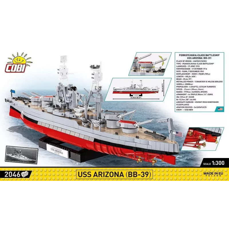 Klotsid USS Arizona BB-39 2046 klotsi