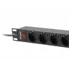 Toitejaotusseade LANBERG PDU-09F-0300-BK — 9x Type F pistikupesa, 3 m kaabel, alumiiniumkorpus, 10 A