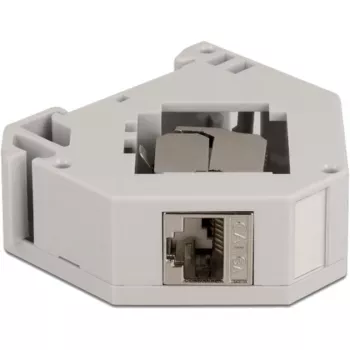 Delock - Modulaaradapter - DIN-liistule paigaldatav - CAT 6a - STP - Hall - 1 konnektor (86014)