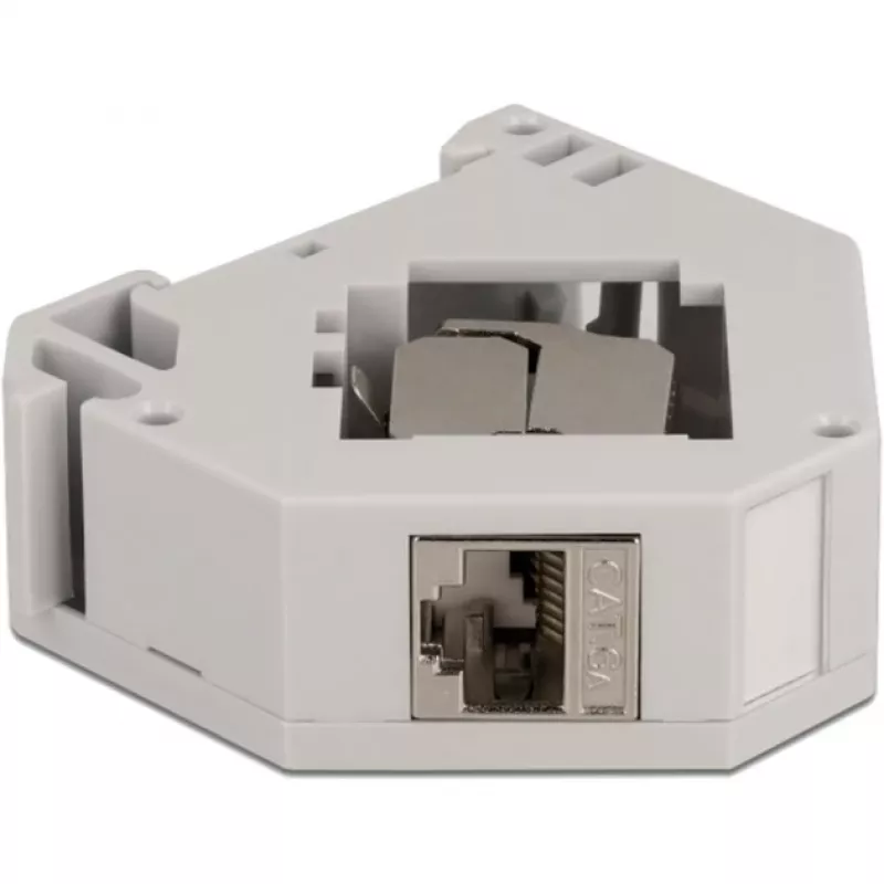 Delock - Modulaaradapter - DIN-liistule paigaldatav - CAT 6a - STP - Hall - 1 konnektor (86014)