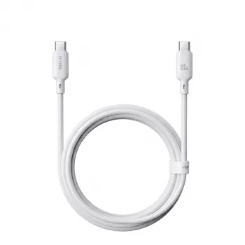 USB-C-kaabel Baseus Silky Series 100W, 2 m, valge
