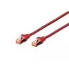 võrgukaabel Digitus CAT 6 S/FTP RJ-45 0.5m Red
