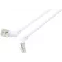 Renkforce RF-6071564 RJ45 võrgukaabel, patch-kaabel CAT 6a F/UTP 0,50 m valge pistikukontaktid 360° pööratavad, nurga all kaabliväljund 1 tk (RF-6071564)