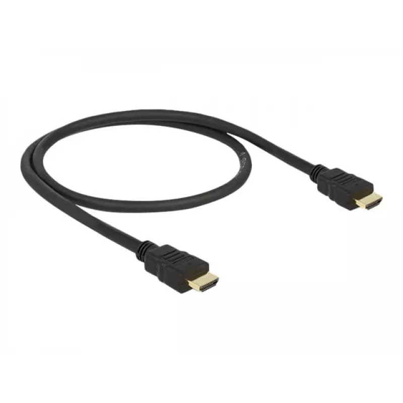 DeLOCK - Video-/Audio-/Võrgukaabel - HDMI - 28 AWG - HDMI, 19-pin (M) - HDMI, 19-pin (M) - 50 cm - Must (84751)