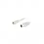 Wentronic Goobay SAT/Antenni ühenduskaabel, valge, 2,5 m - F-pistik IEC/koaksiaalpesa (11830)