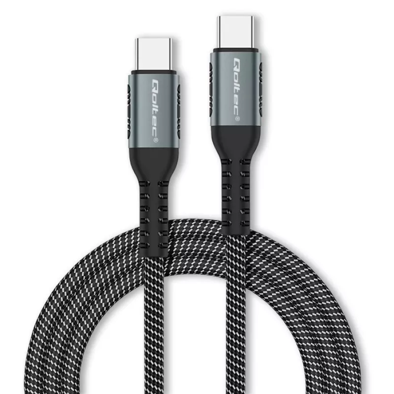 USB-kaabel Qoltec 52358 1.5 m USB-C must USB 2.0 0,48 Gbit/s