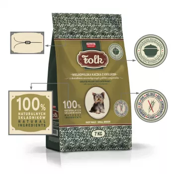 FOLK Small breeds Traditional Greater Poland part, küüliku, õunte ja majoraaniga - kuivtoit koertele - 7kg