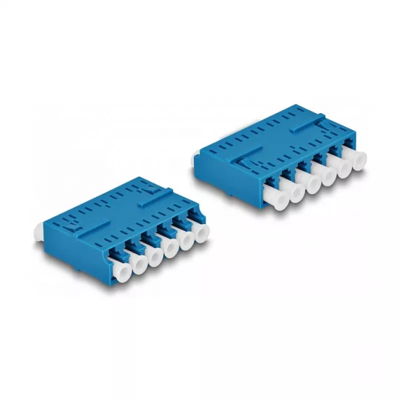DeLOCK fiiberoptiline adapter HD LC Hexaplex pistikupesa – LC Hexaplex pistikupesa, sinine