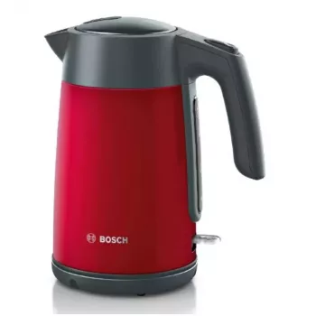 Elektriline veekeetja Bosch TWK7L464 — 1,7 L maht, 2400 W, punane, plastikust korpus