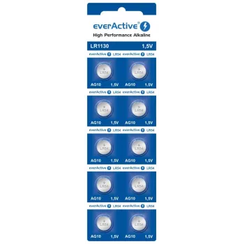 Mini leelispatareid everActive G10 LR1130 LR54 10 tk