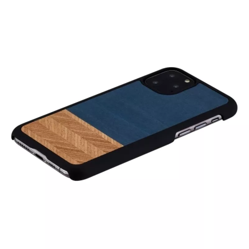 Nutitelefoni ümbris man and wood iPhone 11 Pro jaoks — teksamust
