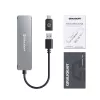 GRAUGEAR G-HUB2A2C-AC liidese jaotur USB 3.2 Gen 1 (3.1 Gen 1) Type-A + Type-C 5000 Mbit/s hõbedane