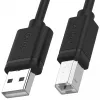 USB 2.0 kaabel Unitek Y-C420GBK, USB A USB B-le, 3 m, must