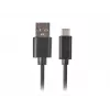 USB A – USB C kaabel LANBERG CA-USBO-20CU-0018-BK — USB 2.0, 1,8 m, must