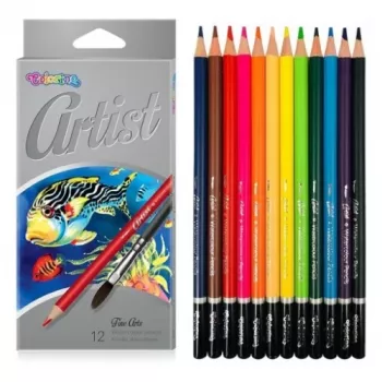 Colorino Artist akvarellpliiatsid 12 värvi ja pintsel