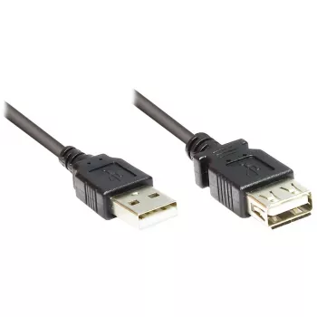 Good Connections USB 2.0 pikenduskaabel pistik A pesasse A - must - 1,8m