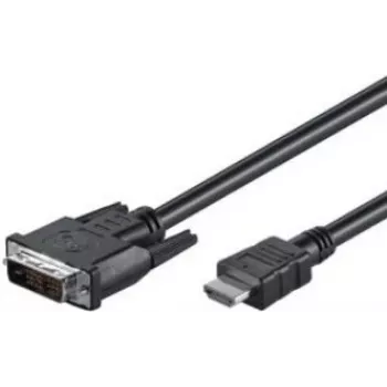 Wentronic Goobay HDMI™ / DVI-D kaabel, must, 5 m - 19 kontaktiga HDMI™-pistik>DVI-D (18+1) pistik (50582)