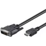 Wentronic Goobay HDMI™ / DVI-D kaabel, must, 5 m - 19 kontaktiga HDMI™-pistik>DVI-D (18+1) pistik (50582)
