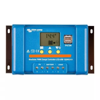 Päikeselaadimiskontroller Victron Energy BlueSolar PWM-LCD&USB 12/24V 30A
