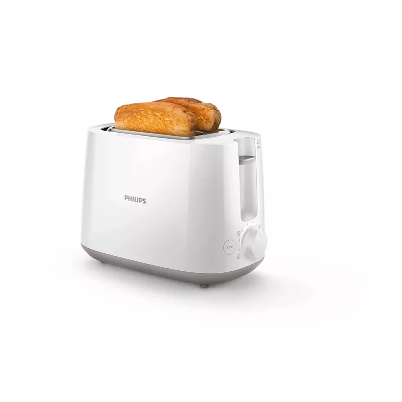 Röster Philips Daily Collection HD2581/00 — 2 viilu, 830 W, 8 pruunistusastet, valge