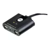 USB 2.0 2-pordiline välisseadmete jagamise seade ATEN US224AT — USB Type-A, 1,8 m kaabel, must
