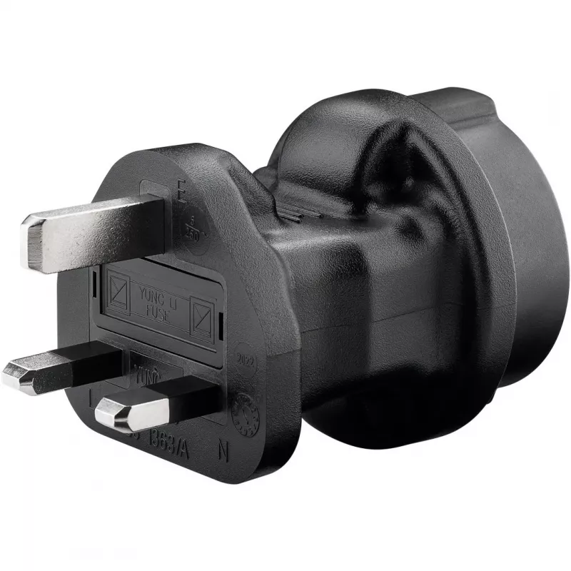 Võrguadapter Goobay 95307 Must UK