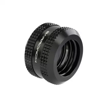 Barrow kõvatoru liitmik 16 mm G1/4 tolli — sirge must kompressioonliitmik 16 mm jäigale torule