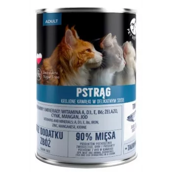 Märg kassitoit PetRepublic Forellitükid Kastmes 400 g — forell, märjad pasteeditaolised tükid kastmes