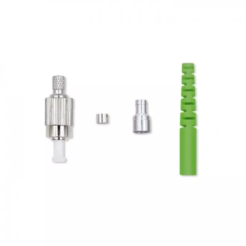 Fiiberoptiline pistik FC/APC Qoltec 54443 Single-mode Roheline Hõbedane Kollane