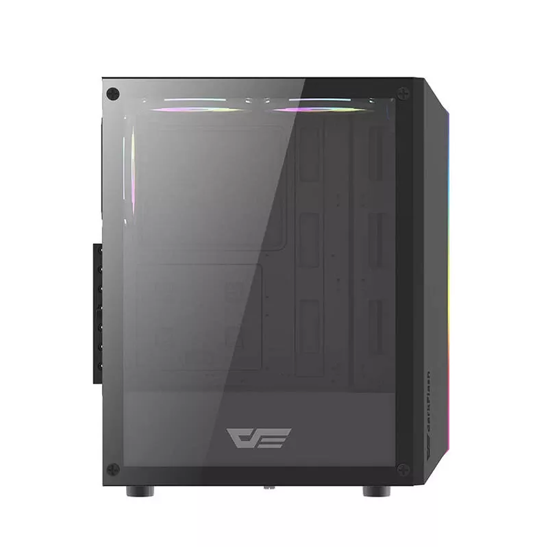 Darkflash DK151 LED arvuti korpus (must) + 3 RGB ventilaatorit